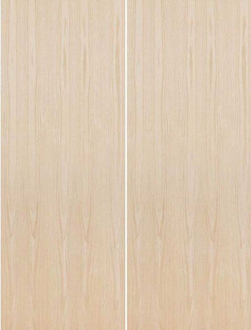 WDMA 40x80 Door (3ft4in by 6ft8in) Interior Swing Birch 80in Hollow Core Flush Double Door|1-3/8in Thick 1
