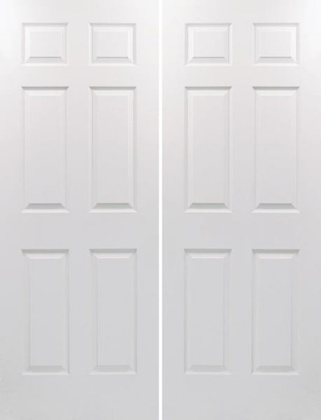 WDMA 40x80 Door (3ft4in by 6ft8in) Interior Barn Woodgrain 80in Colonist Solid Core Textured Double Door|1-3/8in Thick 1