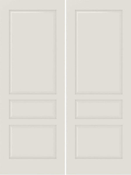 WDMA 40x80 Door (3ft4in by 6ft8in) Interior Bypass Smooth 3010 MDF 3 Panel Double Door 1