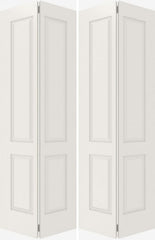 WDMA 40x80 Door (3ft4in by 6ft8in) Interior Barn Smooth 4010 MDF 4 Panel Double Door 2
