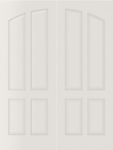 WDMA 40x80 Door (3ft4in by 6ft8in) Interior Bifold Smooth 4060 MDF Pair 4 Panel Arch Panel Double Door 2