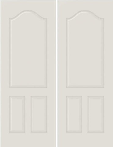 WDMA 40x84 Door (3ft4in by 7ft) Interior Bifold Smooth 3220 MDF 3 Panel Arch Panel Double Door 1