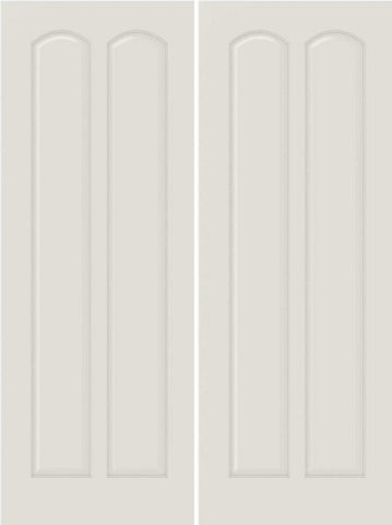 WDMA 40x84 Door (3ft4in by 7ft) Interior Barn Smooth 2210 MDF 2 Panel Arch Panel Double Door 1