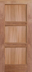 WDMA 42x80 Door (3ft6in by 6ft8in) Exterior Walnut 3 panel Shaker Contemporary Single Entry Door 1