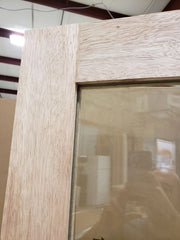 WDMA 46x84 Door (3ft10in by 7ft) Exterior Swing Mahogany Modern Full Lite Shaker Single Entry Door Sidelights 7