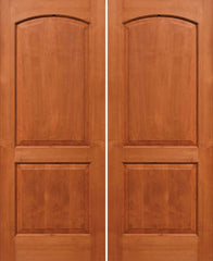 WDMA 48x80 Door (4ft by 6ft8in) Interior Alder 80in Two Panel Soft Arch Ovalo Sticking Double Door 1