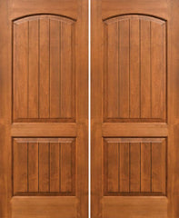 WDMA 48x80 Door (4ft by 6ft8in) Interior Alder 80in Two Panel Soft Arch Ovalo Sticking w/Panels Double Door 1