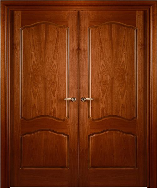 WDMA 48x80 Door (4ft by 6ft8in) Interior Swing Mahogany Sapele Prefinished Double Door African Sapele Veneer Arched 2_panel 1