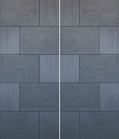 WDMA 48x80 Door (4ft by 6ft8in) Interior Barn Woodgrain Contemporary Modern Ash Gray Double Door MD 16 1