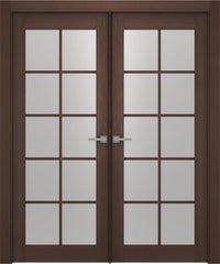 WDMA 48x80 Door (4ft by 6ft8in) Interior Barn Wenge Prefinished Maya 10 Lite Modern Double Door 1