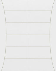 WDMA 48x96 Door (4ft by 8ft) Interior Swing Hardboard 96in Bilbao Solid Core HD Fiber Double Door|1-3/4in Thick 1