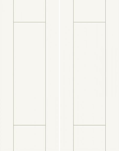 WDMA 48x96 Door (4ft by 8ft) Interior Swing Hardboard 96in Avalon Solid Core HD Fiber Double Door|1-3/4in Thick 1