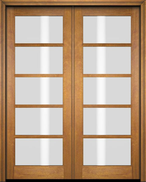 WDMA 52x96 Door (4ft4in by 8ft) Interior Swing Mahogany 5 Lite TDL Exterior or Double Door 1
