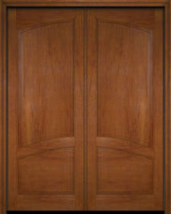 WDMA 52x96 Door (4ft4in by 8ft) Interior Swing Mahogany 2/3 Arch Raised Panel Solid Exterior or Double Door 5