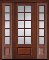 WDMA 56x96 Door (4ft8in by 8ft) French Cherry IMPACT | 96in 3/4 Lite 1 Panel 10 Lite SDL Door /2side 1