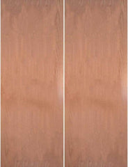 WDMA 60x80 Door (5ft by 6ft8in) Interior Barn Birch 80in Fire Rated Solid Particle Core Lauan Flush Double Door|1-3/4in Thick 1