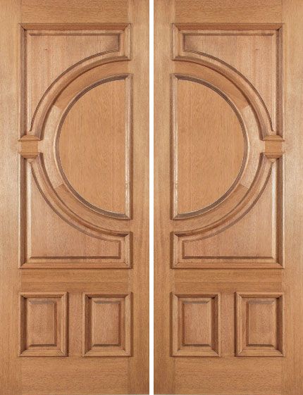 WDMA 60x80 Door (5ft by 6ft8in) Exterior Mahogany Crescent Double Door 1