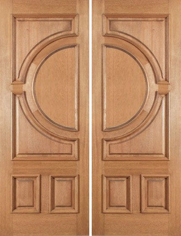 WDMA 60x80 Door (5ft by 6ft8in) Exterior Mahogany Crescent Double Door 1