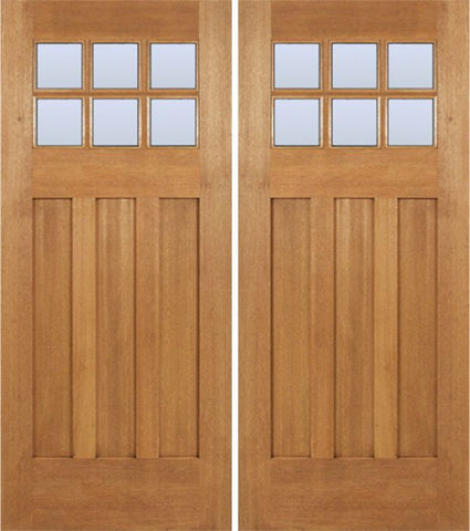 WDMA 72x84 Door (6ft by 7ft) Exterior Mahogany Randall Double Door w/ DB Glass 1