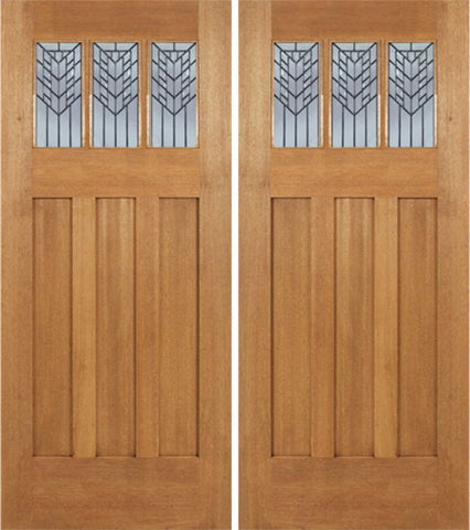 WDMA 72x84 Door (6ft by 7ft) Exterior Mahogany Barnsdale Double Door w/ E Glass 1