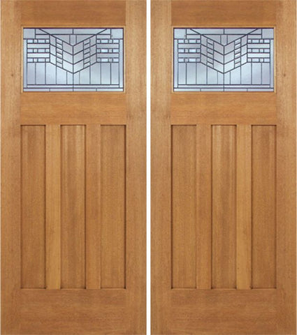 WDMA 72x84 Door (6ft by 7ft) Exterior Mahogany Biltmore Double Door w/ E Glass 1