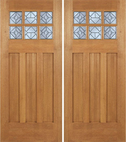 WDMA 72x84 Door (6ft by 7ft) Exterior Mahogany Randall Double Door w/ H Glass 1