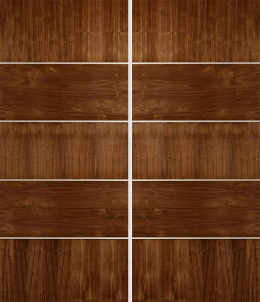 WDMA 72x84 Door (6ft by 7ft) Exterior Walnut Rustic Modern Double Entry Door 1