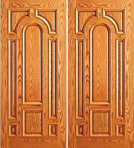 WDMA 72x84 Door (6ft by 7ft) Exterior Mahogany House Wood 8 Panel Raised Moulding Double Door 1