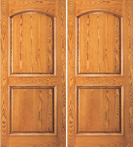 WDMA 72x84 Door (6ft by 7ft) Exterior Mahogany Home Arch 2 Panel Traditional Colonial Double Door 1
