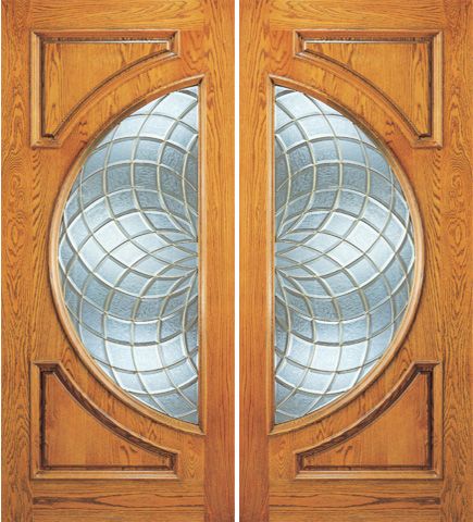 WDMA 72x96 Door (6ft by 8ft) Exterior Mahogany Modern Radius Lite Entry Double Door Decorative Glass 1