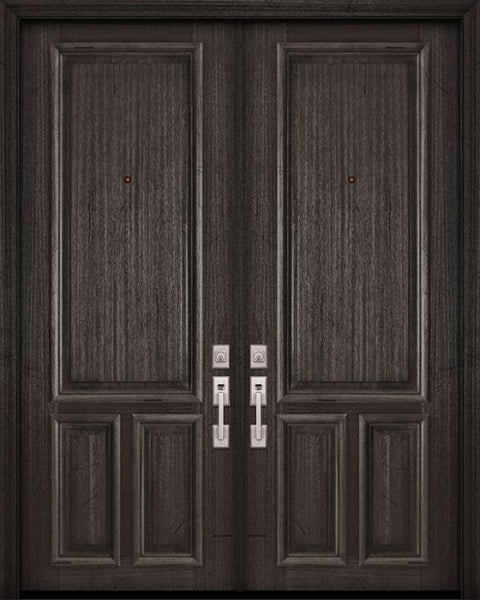 WDMA 72x96 Door (6ft by 8ft) Exterior Mahogany 36in x 96in Double 3 Panel Portobello Door 1