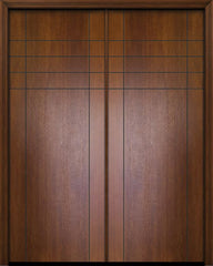 WDMA 84x96 Door (7ft by 8ft) Exterior Mahogany 42in x 96in Double Fleetwood Contemporary Door 1