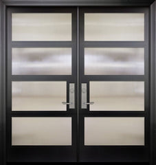 WDMA 84x96 Door (7ft by 8ft) Exterior Swing Smooth 36in x 80in Double 1 Block NP-Series Narrow Profile Door 1