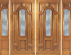 WDMA 88x80 Door (7ft4in by 6ft8in) Exterior Mahogany Ironbark Double Door/2side w/ C Glass 1