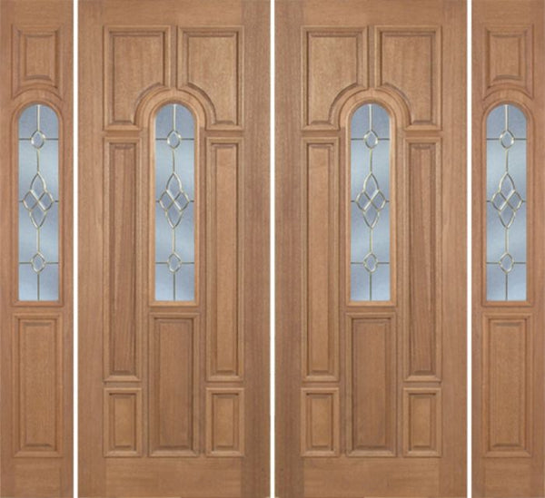 WDMA 88x96 Door (7ft4in by 8ft) Exterior Mahogany Revis Double Door/2side w/ C Glass - 8ft Tall 1