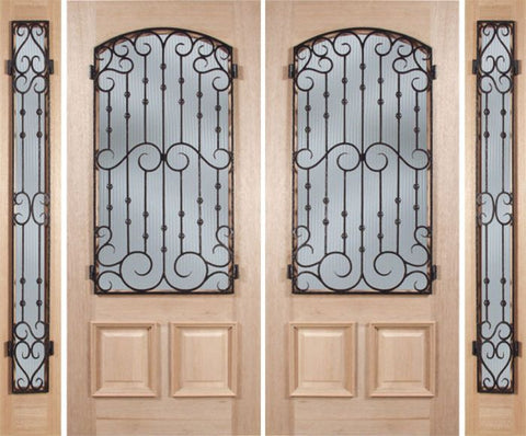 WDMA 96x80 Door (8ft by 6ft8in) Exterior Teak Bellasara Mahogany Double Door/2side 1