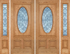 WDMA 96x80 Door (8ft by 6ft8in) Exterior Oak Watson Double Door/2side w/ EE Glass 1