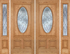 WDMA 96x80 Door (8ft by 6ft8in) Exterior Oak Watson Double Door/2side w/ BO Glass 1