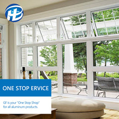 white Color aluminium shed window makers balcony courtyard patio patio horizontal awning curtain Aluminium glass Windows on China WDMA