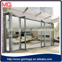 wooden color cheap interior folding doors for balcony with grill design MQ-227 on China WDMA